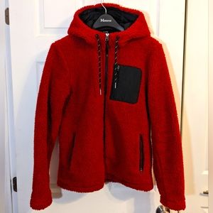Eddie Bauer NWOT Women's Red Chilali Fleece Full-Zip Hoodie
